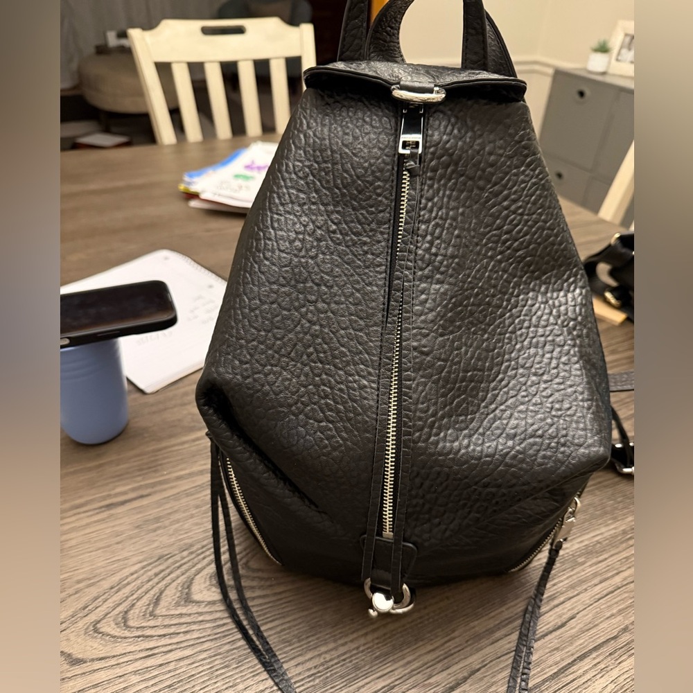 Rebecca Minkoff Julian Regular Size Textured Black Backpack